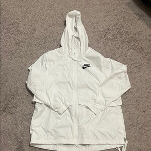 Nike White Hooded Jacket